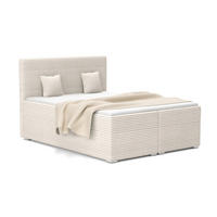 BOXBETT DUBAI 140/200 in Ecru H4 - Ecru, Holz/Holzwerkstoff (140/200cm) - Deine Möbel 24