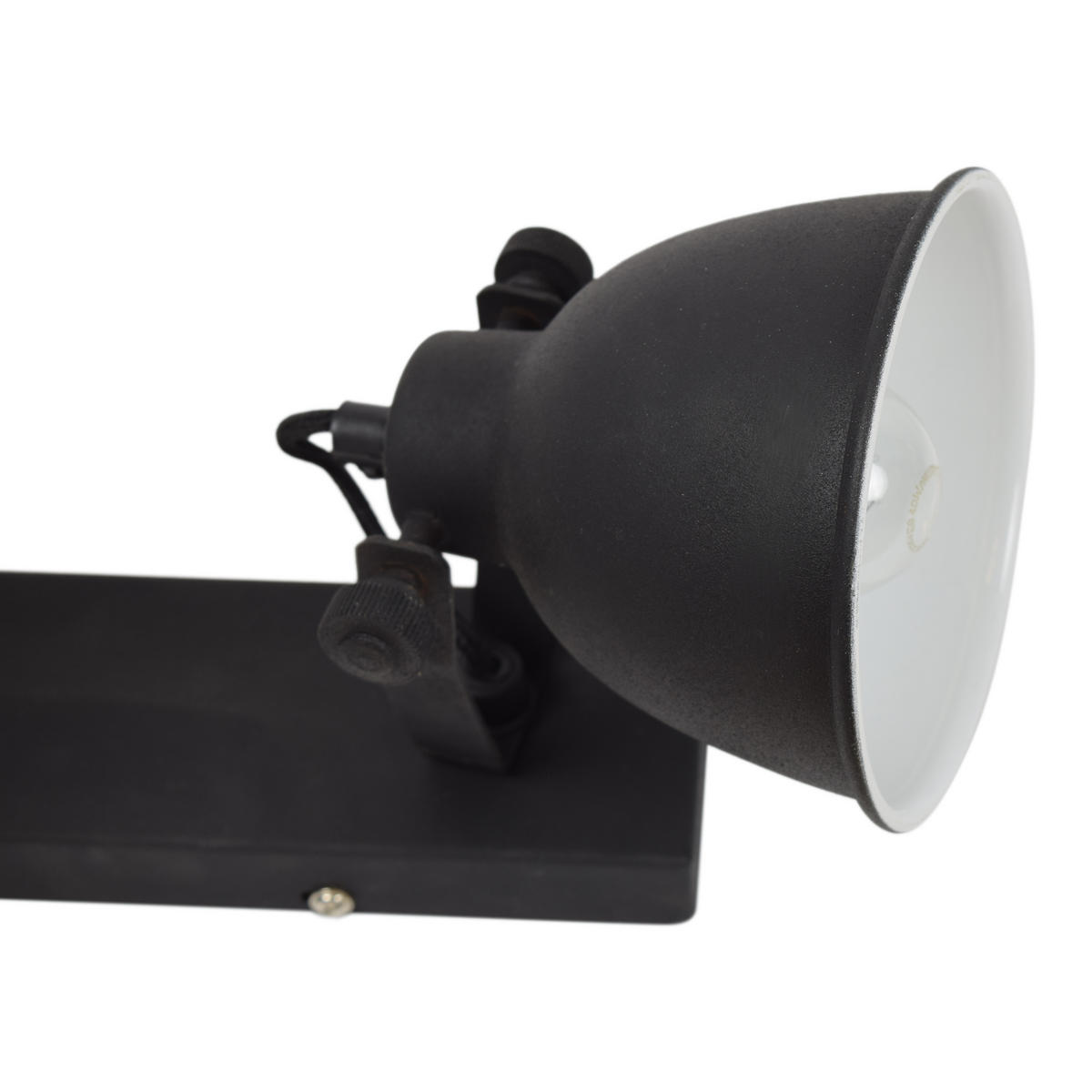 DECKENSTRAHLER Industrual Schwarz - Schwarz, Metall (13/51/20cm) - Urban Interiors