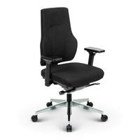 BÜROSTUHL Naros Stoff/Mesh Schwarz - ergonomisch, 150 kg belastbar, Sitzhöhe 54-66cm - Schwarz, Kunststoff/Textil (65/112/67cm) - Versee