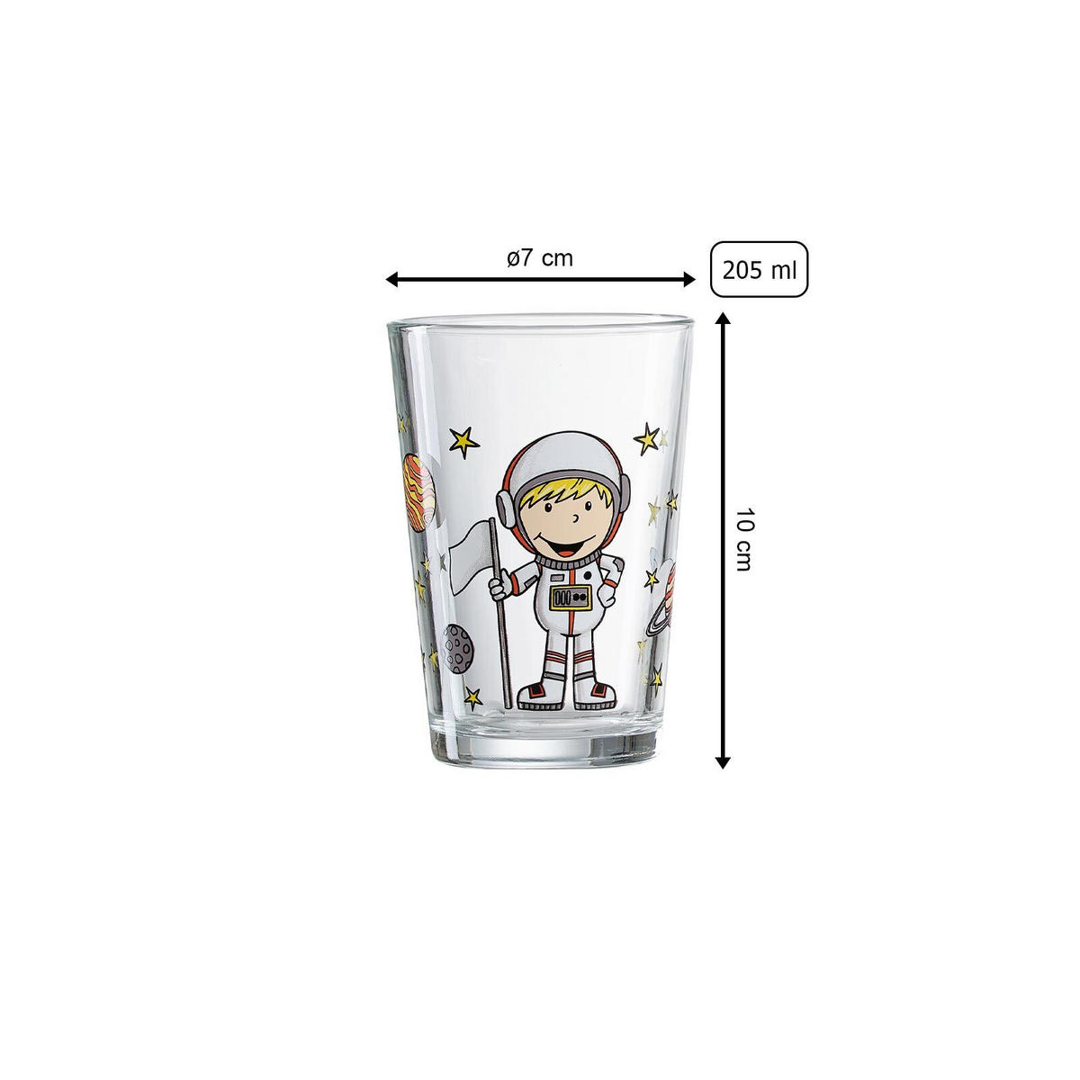 KINDERGLÄSER Berufe Jungen bunt 205 ml 6er Set - Multicolor, Glas (0.205L) - Ritzenhoff Breker