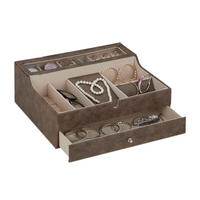 SCHMUCKKÄSTCHEN - Multicolor, Holzwerkstoff/Wellpappe (34/13/31cm) - Relaxdays