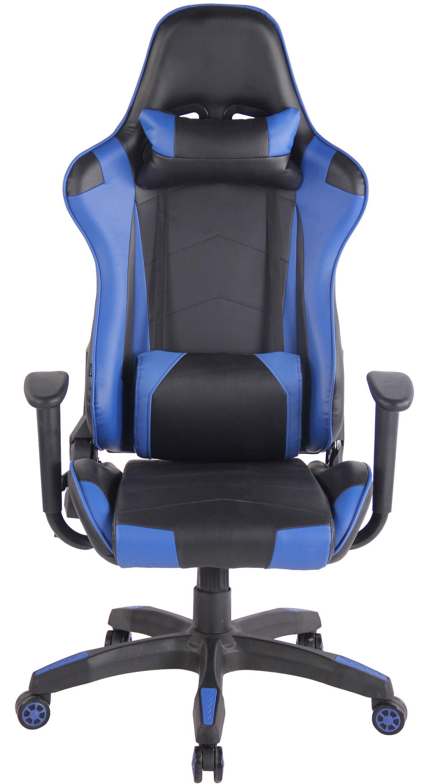 BÜROSTUHL Mirage, Kunstleder Schwarz/Blau - Blau, Kunststoff/Textil (65/138/50cm) - TPFLiving