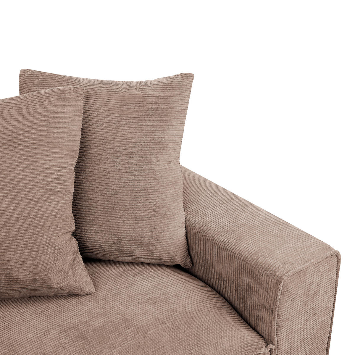 POHOVKA 3-místná Manšestr Pískově béžová Viskan - písková barva, textil (200/62/74cm) - Beliani