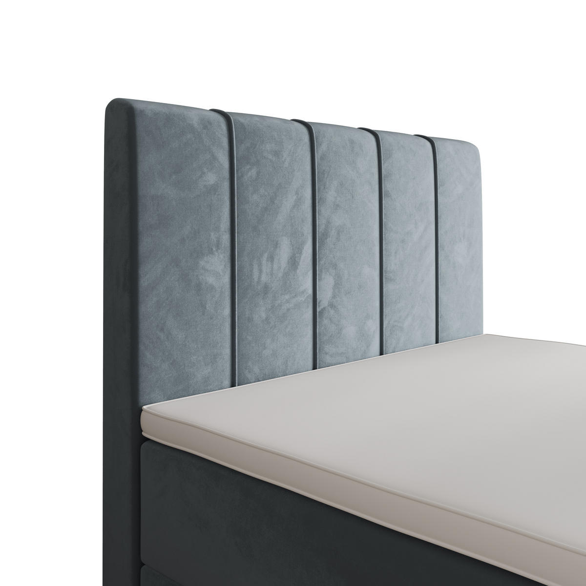 BOXBETT BAHAMA 90x200 Monolith 72, mit Matratze H3 und Topper, Blau - Blau, Holz/Kunststoff (90/200cm) - Bedante