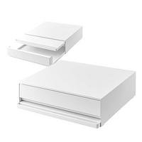 ARBEITSPLATTEN-AUSZIEHTABLETT Tower weiß 45/13/37 cm mit 1 Schublade - Weiß, Metall (45/13/37cm) - Yamazaki