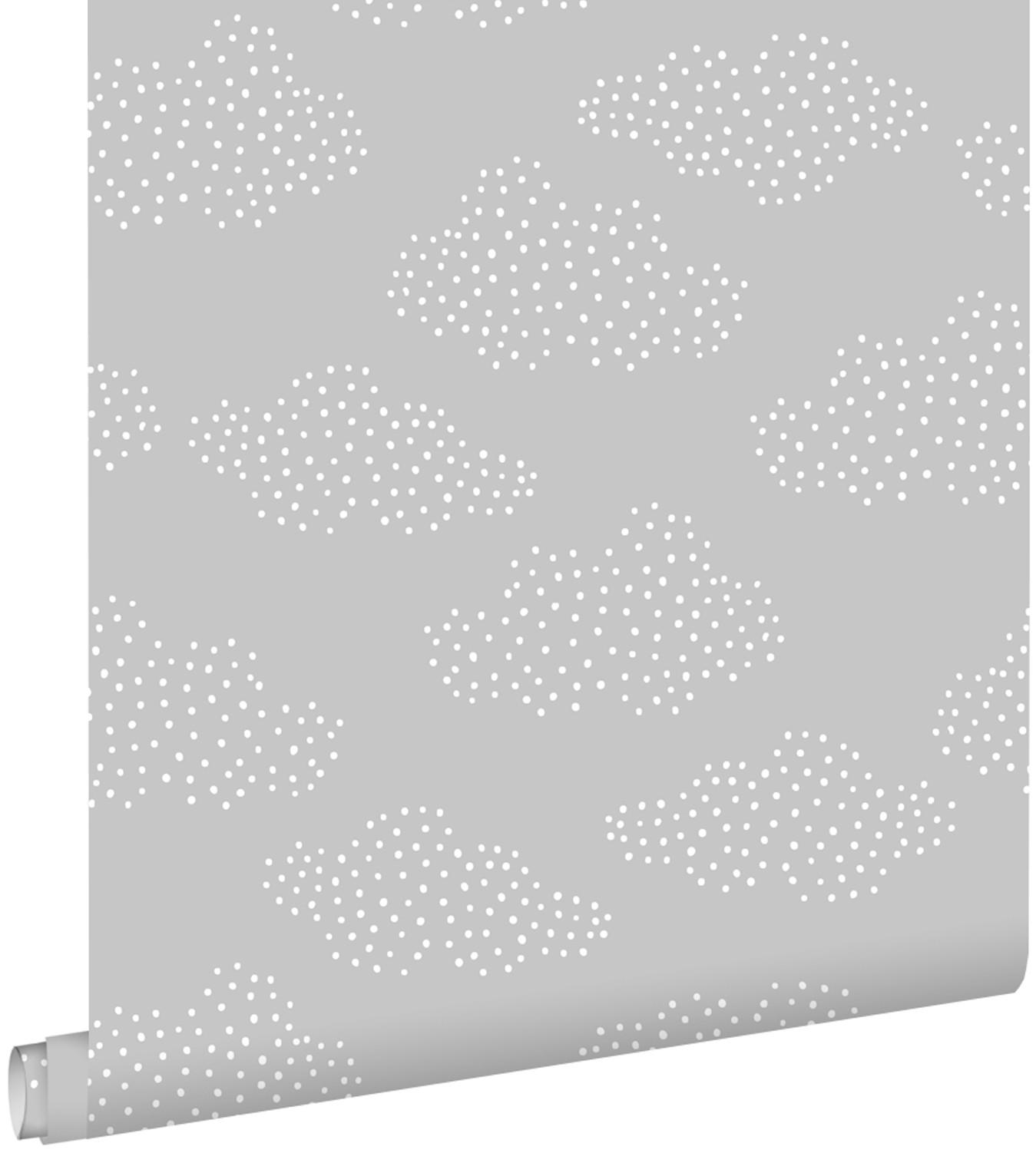 TAPETE kleine Wolken 50 x 900 cm - Grau, Papier (50/0.1cm) - ESTAhome
