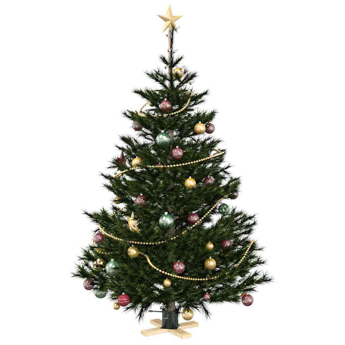 WEIHNACHTSBAUMSTAND 50/50/16 Cm Grün Massivholz Kiefer - Grün, Holz (50/16/50cm) - vidaXL