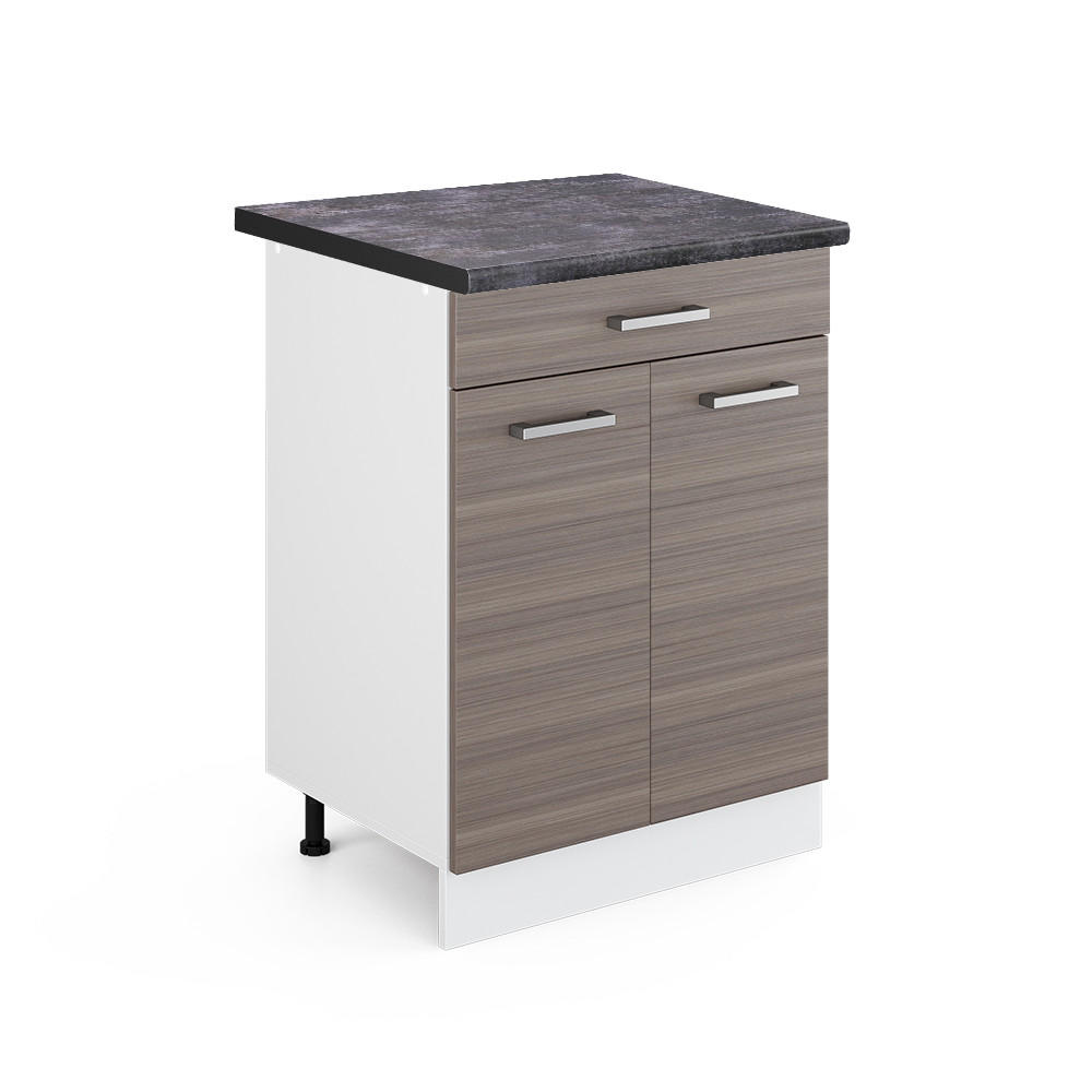 Vicco Küchenunterschrank Grau, Weiß 60x81.6x60 cm
