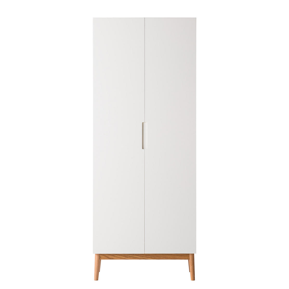 GARDEROBENSCHRANK - Eichefarben/Weiß, Holzwerkstoff (76/193/37cm) - home24