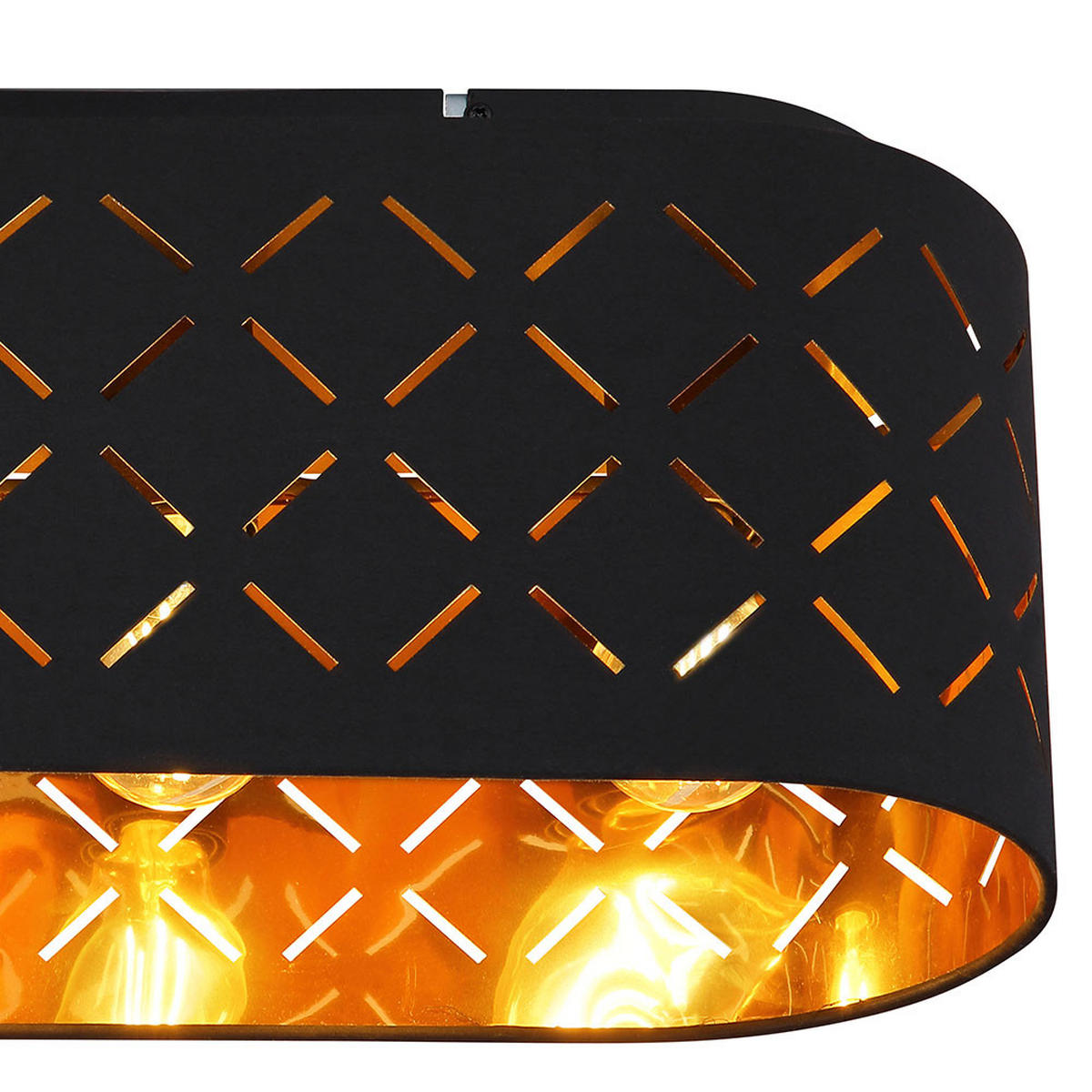 DECKENLEUCHTE Clarke Metall Schwarz - Schwarz, Metall (60/20/18cm) - Globo Lighting