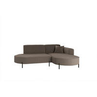 ECKSOFA Valencia Xs - Braun, Holzwerkstoff/Textil (236/165cm) - Fun Möbel