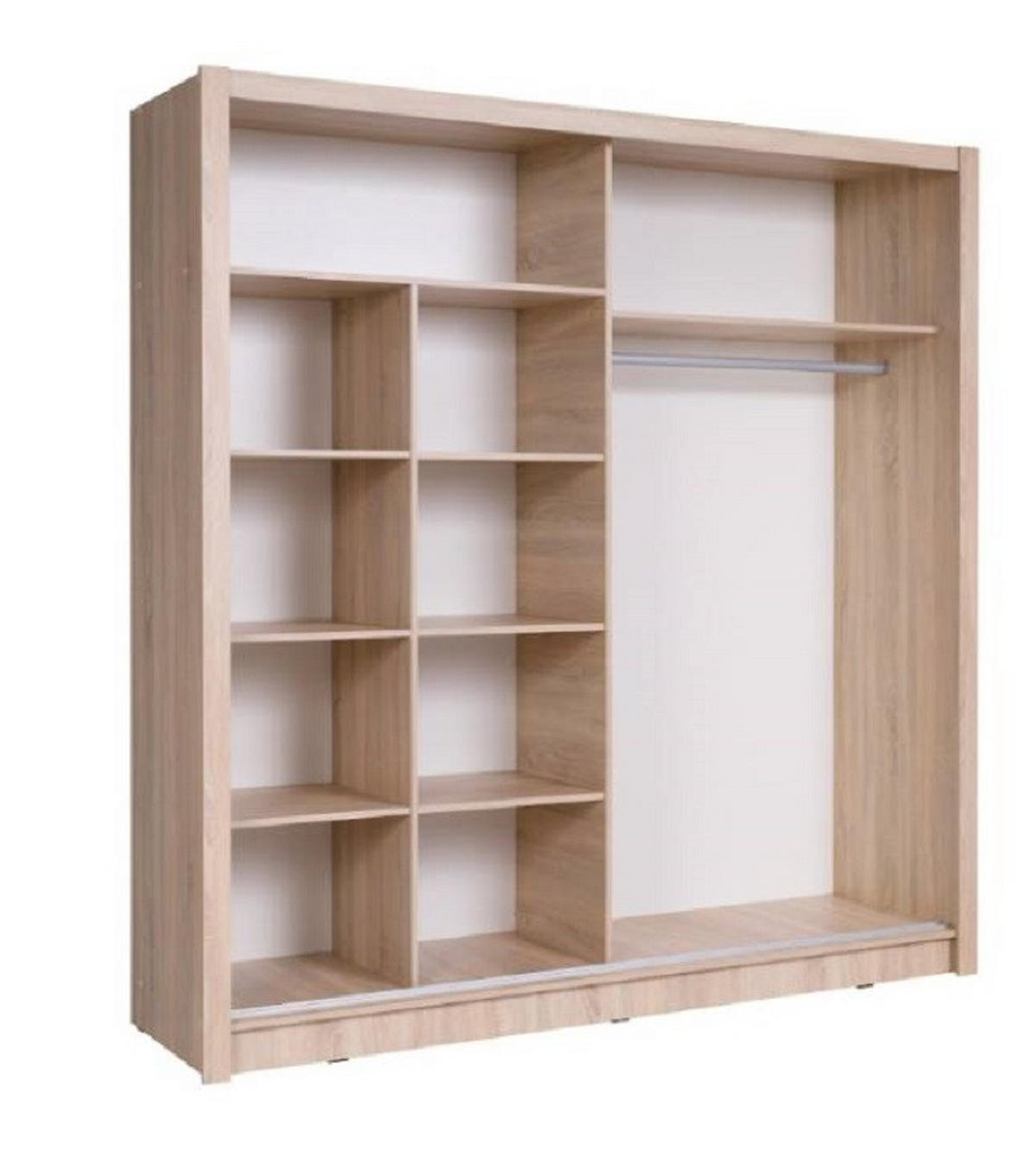 SCHIEBETÜRENSCHRANK BAKU 12 - 204/214/62 cm 2-Türig Sonoma Oak - Sonoma Eiche, Holz/Holzwerkstoff (204.4/214.4/62cm)