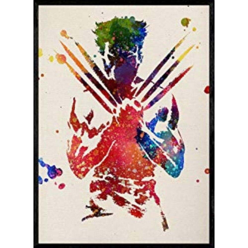 POSTER Wolverine Aquarell A4 Rahmenlos - Klar, Papier (29.7/5/21cm) - Nacnic