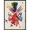 POSTER Wolverine Aquarell A4 Rahmenlos - Klar, Papier (29.7/5/21cm) - Nacnic