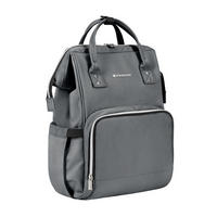 WICKELTASCHE Siena grau dunkelgrau Wickelunterlage, Thermo-Flaschenfächer, wasserabweisende Tasche - Schwarz, Textil (21/42/27cm) - Kikka boo