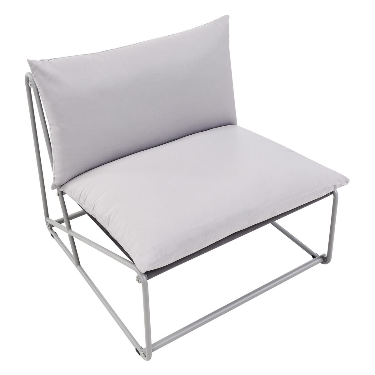 GARTENSTUHL Grau Pico - Grau, Metall (80/88/88cm) - Beliani