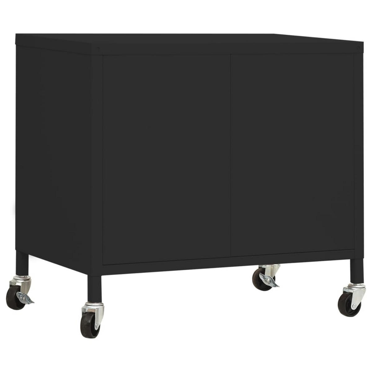 MEHRZWECKSCHRANK Myers 56/35/60 cm - Schwarz, Metall (56/60/35cm) - Nettlife