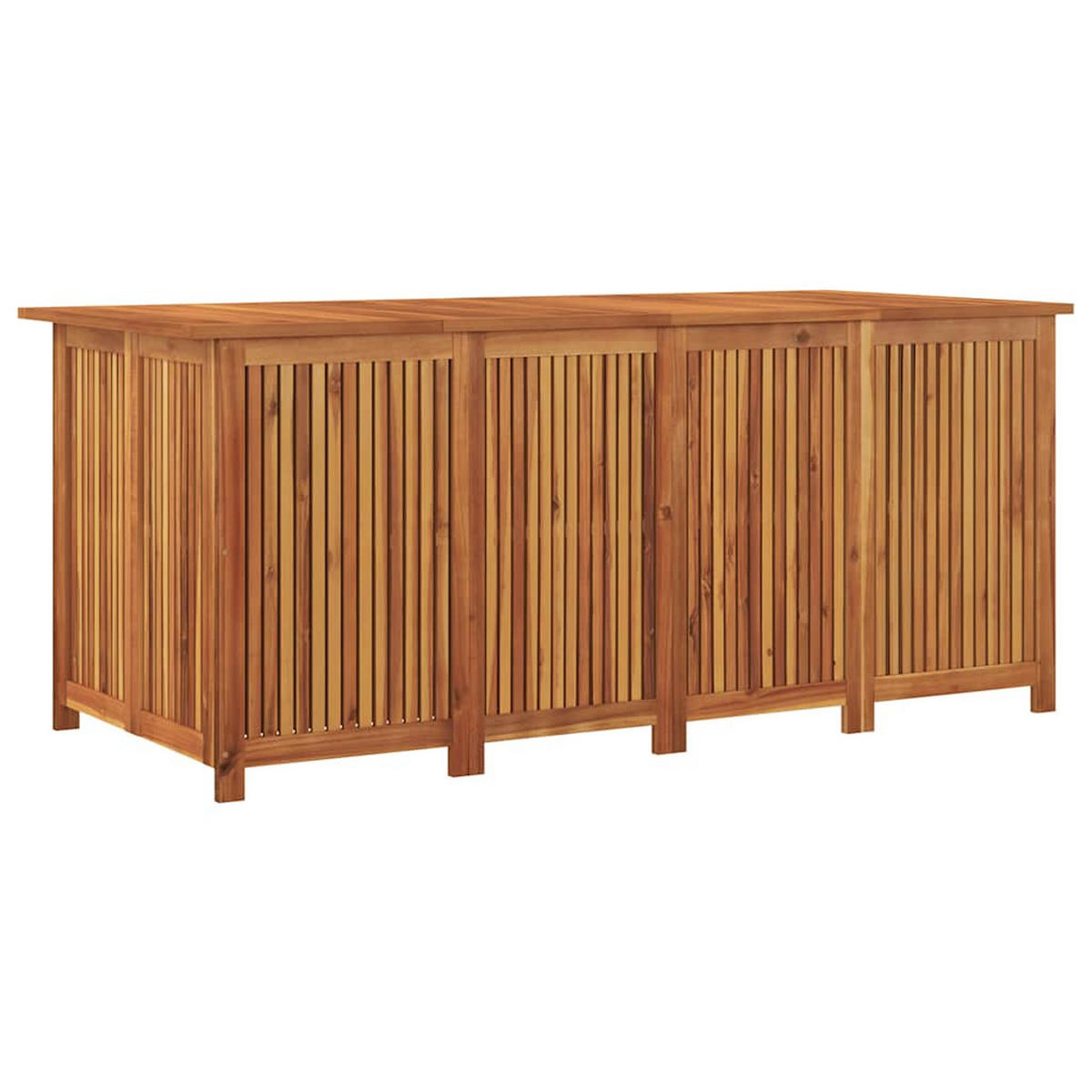 GARTENBOX 200/80/75 Cm Massivholz Akazie - Braun, Holz (200/75/80cm) - vidaXL