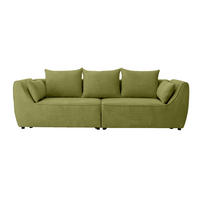 SOFA GRABO mit Schlaffunktion, Grün - Grün, Textil (260/75/145cm) - Fedve