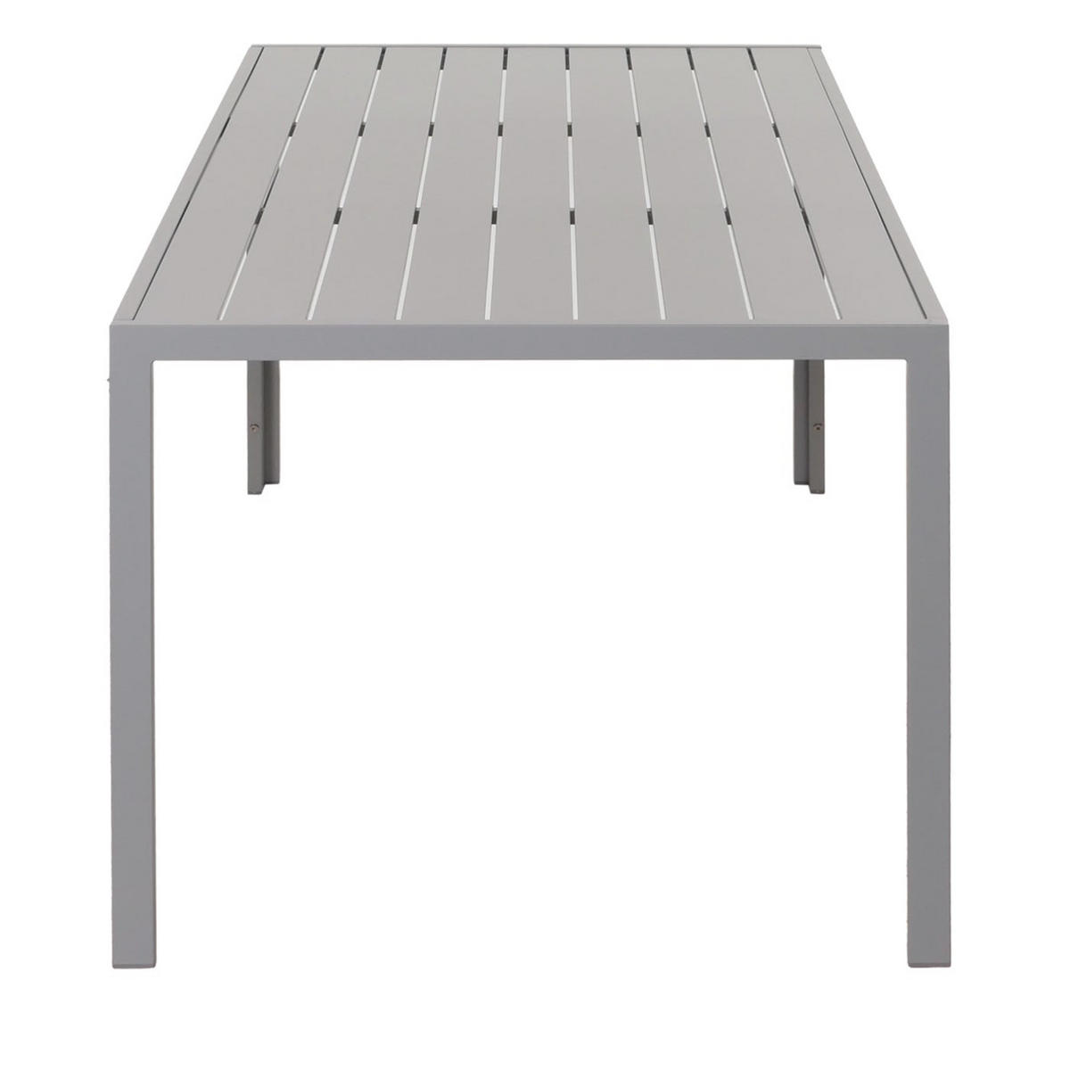 GARTENGARNITUR Tisch+4xStuhl Grau - Grau, Metall - PROREGAL
