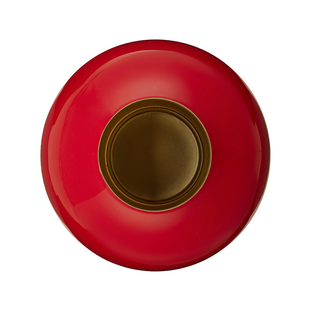 VASE Metal small red 18x24 cm - Rot, Metall (24cm) - Pip Studio