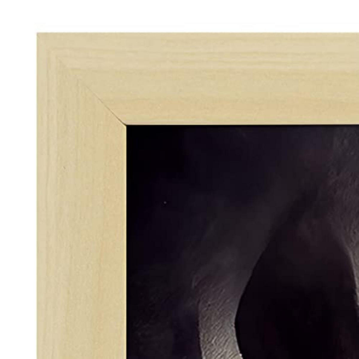 POSTER Set mit 4 Scheu Tier im T Burton Goth Stil A4 Rahmen aus hellem Holz - Beige, Papier (29.7/3cm) - Nacnic