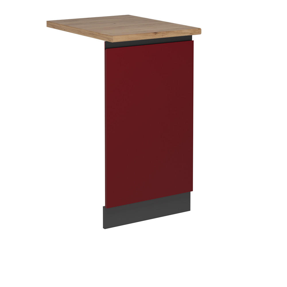 GESCHIRRSPÜLBLENDE R-Line Rot 45 cm , AP Eiche - Anthrazit/Rot, Holzwerkstoff (45/81.8/1.6cm) - Vicco