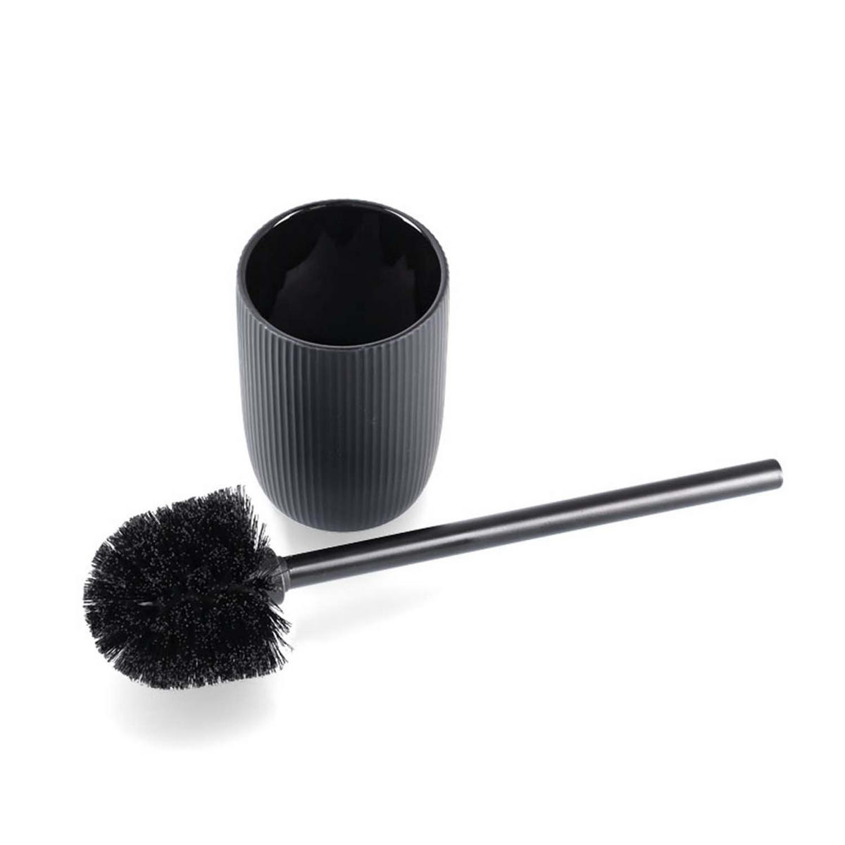 BADACCESSOIRES - Keramik Schwarz, 4-teiliges Set - Schwarz, Keramik (10/36.5/10cm) - Zeller Present