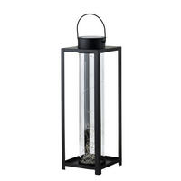 LATERNE Sokke schwarz 15/15/47 cm Kunstoff - Schwarz, Kunststoff (18/47/18cm) - Mondex