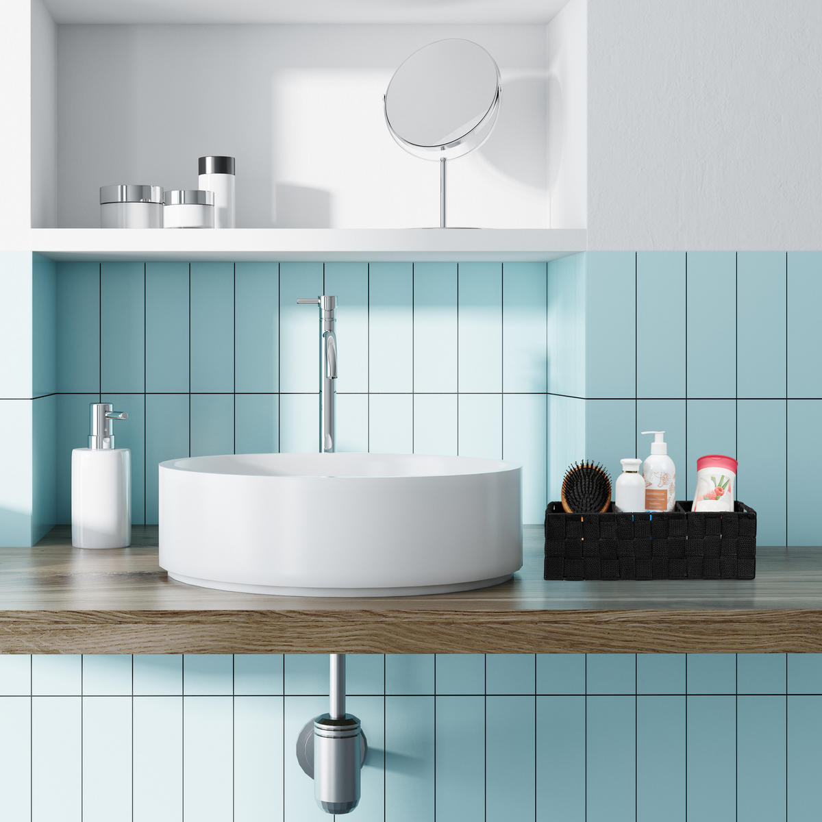 ÚLOŽNÝ kôš - čierna, kov/plast (32/10/21cm) - Relaxdays