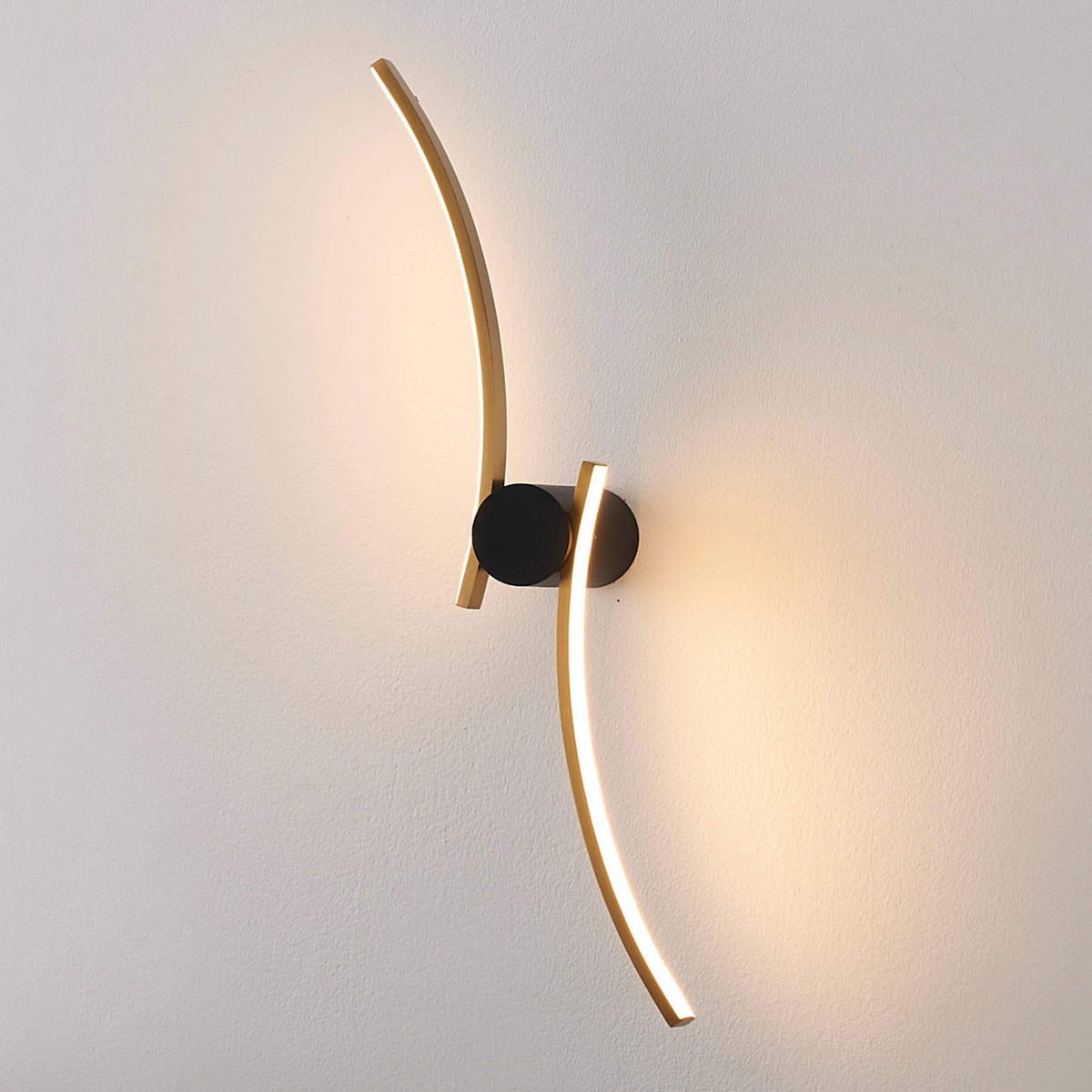 WANDLEUCHTE Mallow, Schwarz und gold, 60cm - Goldfarben, Metall (12.5/60/60cm) - KOSILUM
