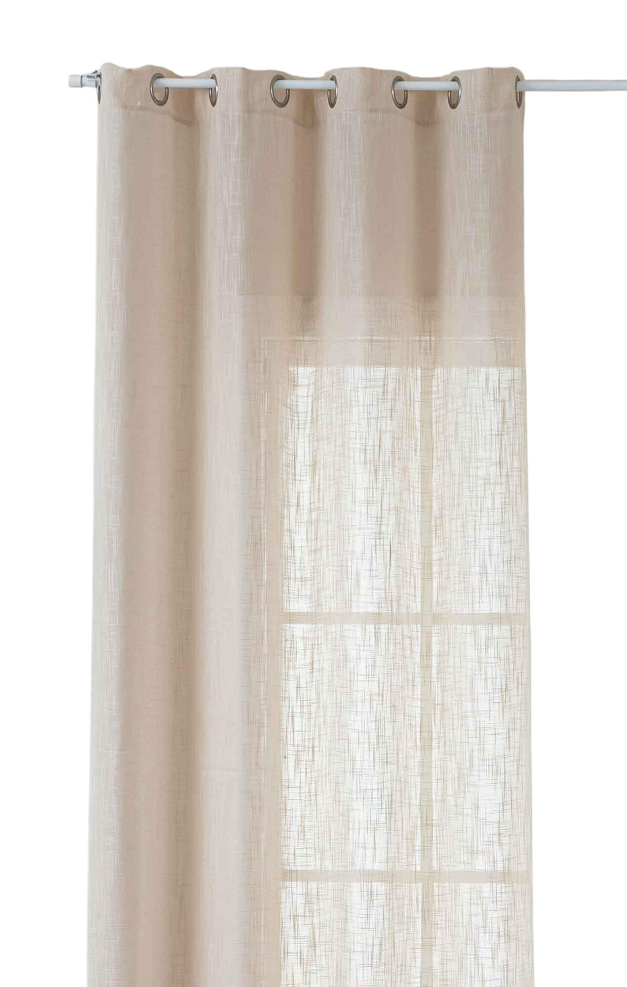 GARDINE SEOUL HxB 245x140 cm Beige - Beige, Textil (140/245cm) - Gardinenbox
