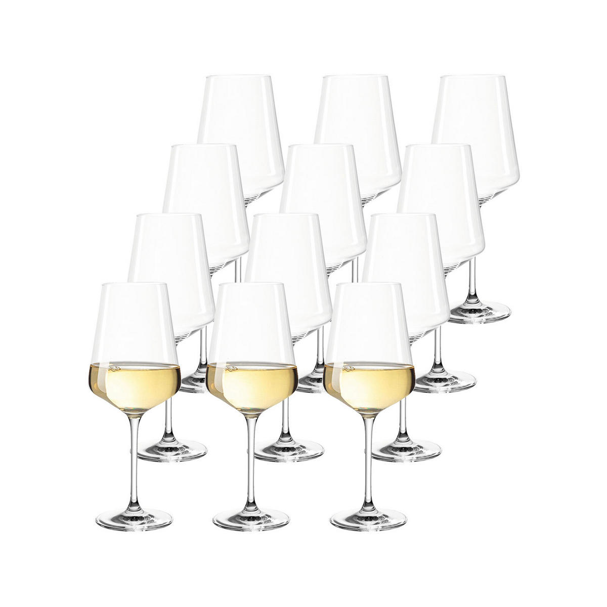 WEISSWEINGLÄSER Puccini transparent 560 ml 12er Set - Transparent, Glas (0.56L) - Leonardo Living