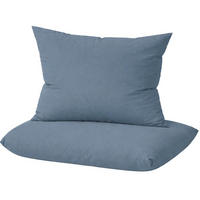 KISSENBEZUG Mako Satin 40x80 cm aus 100% Baumwolle, Kopfkissenbezug 40 x 80 im 2er Set - Blau - Blau, Textil (80/40cm) - Carpe Sonno