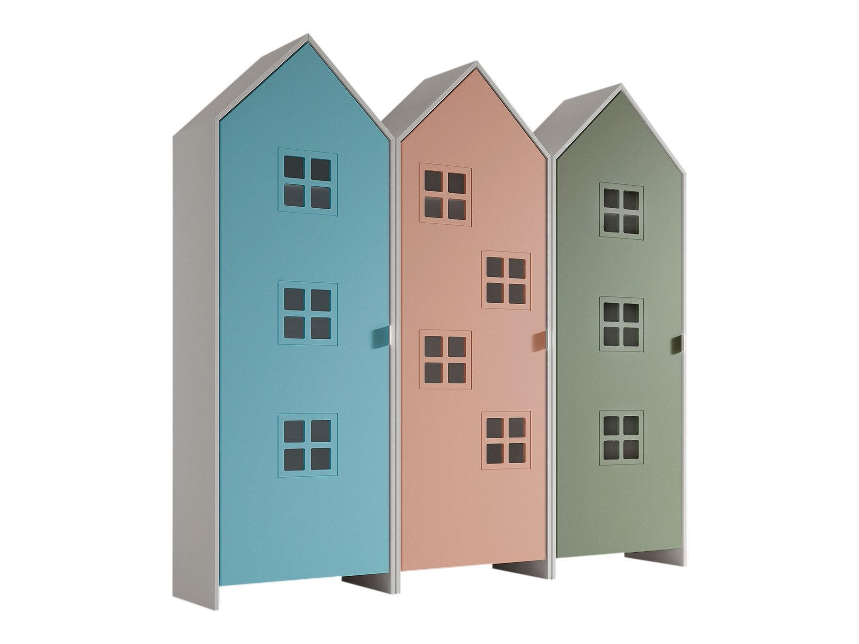 REGALSCHRANK Set Kania 173x37x171 MDF Weiß /Bunt - Blau/Pink, Holzwerkstoff (173/171/37cm) - 58aufmkessel