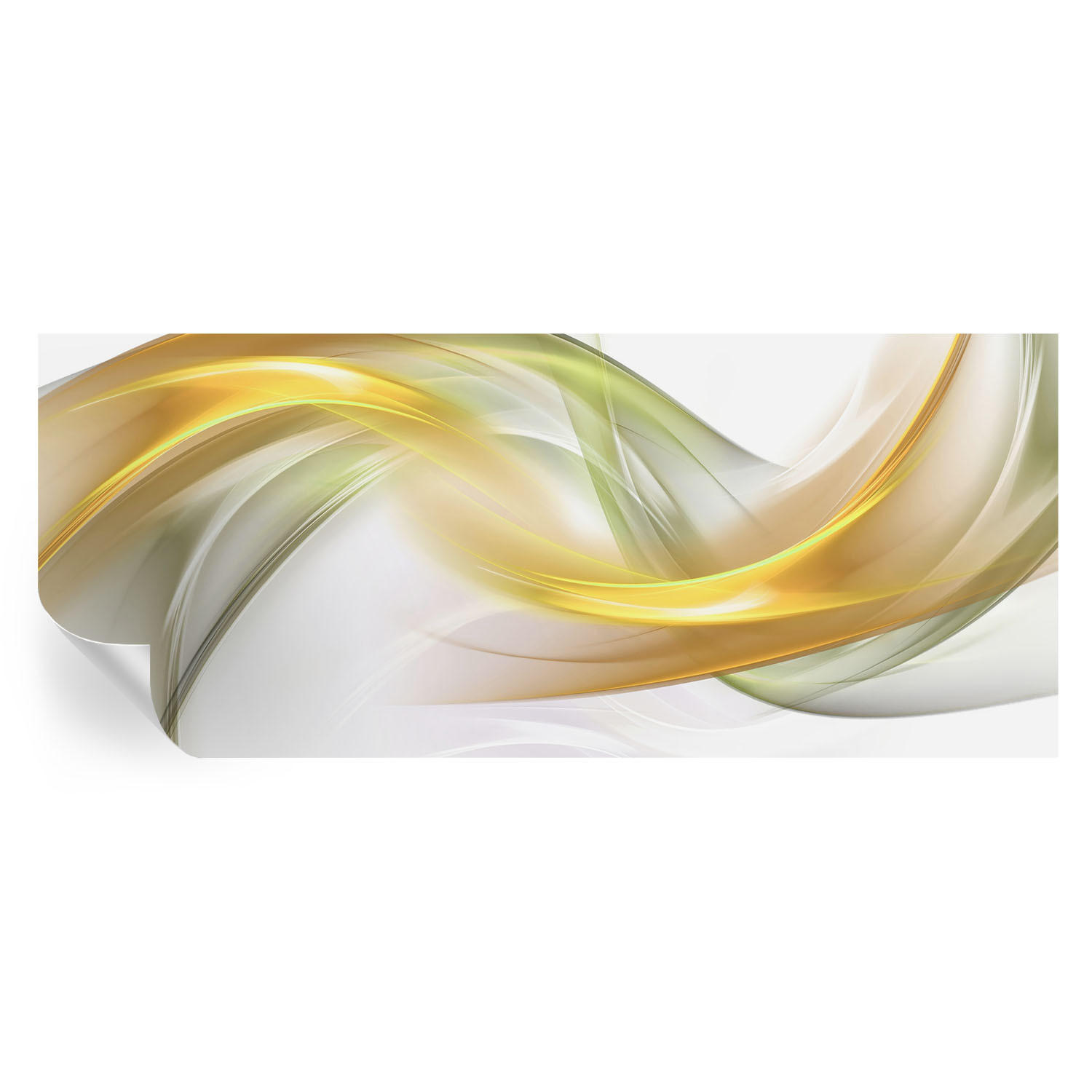 FOTOTAPETE 250x104 cm - Fließende Harmonie - Weiß, Textil (250/104cm) - Wallfluent