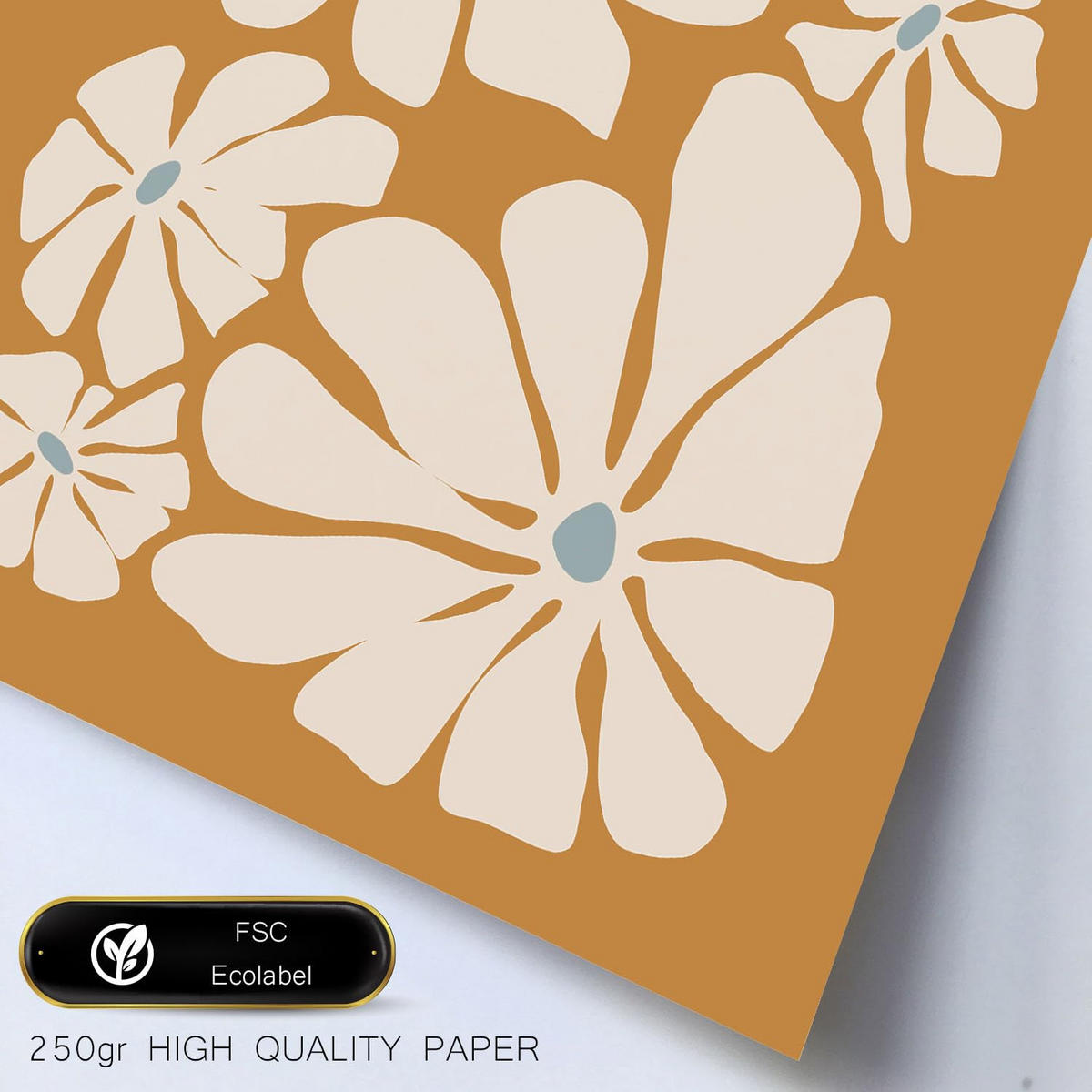 POSTER Set Mit 6 Blumenrahmen 2 In Blume Zusammenfassung Ästhetische Dekorative Gemälde Für Ihr Wohnzimmer Zuhause A3 & A4 Schwarzer Rahmen - Schwarz, Papier (29/3cm) - Nacnic