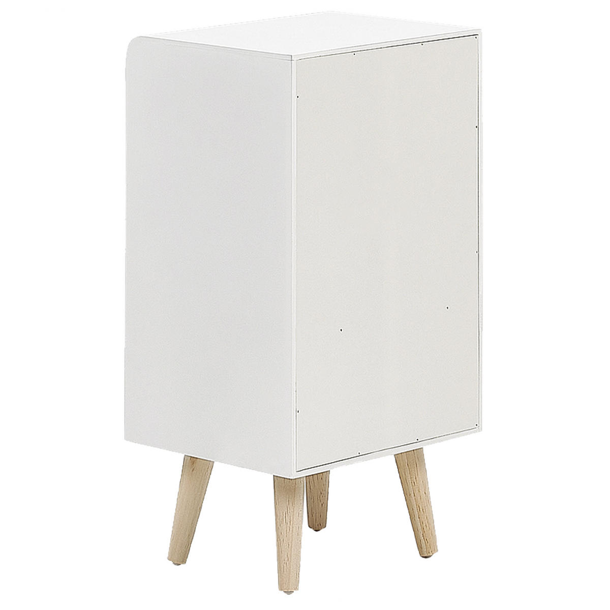 NACHTTISCH mit 1 Schublade Weiß Nesika - Weiß, Holzwerkstoff (30/56/30cm) - Beliani