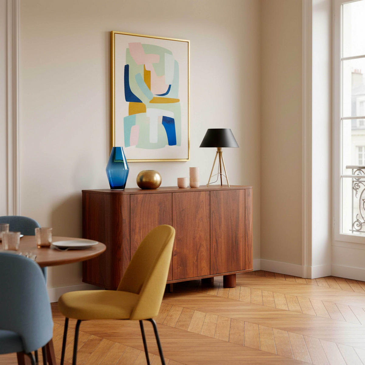 SIDEBOARD 120 cm, dunkles holz - Dunkelbraun/Braun, Holz (40/75/120cm) - Oviala