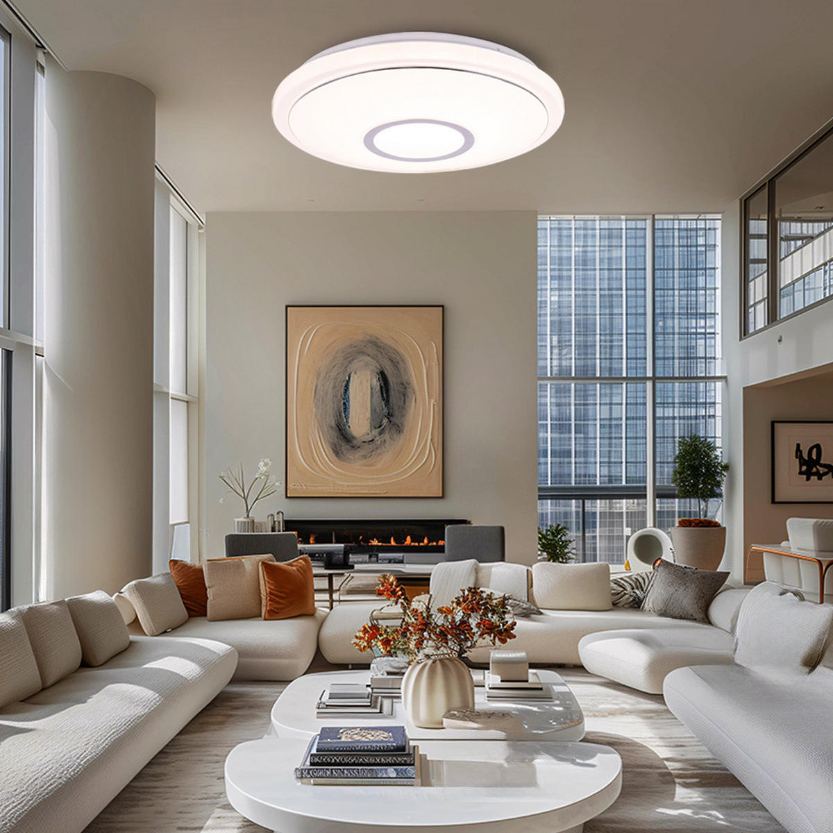 LED DECKENLEUCHTE CONNOR Acryl Weiß - Weiß, Metall (40/40/8cm) - Globo Lighting