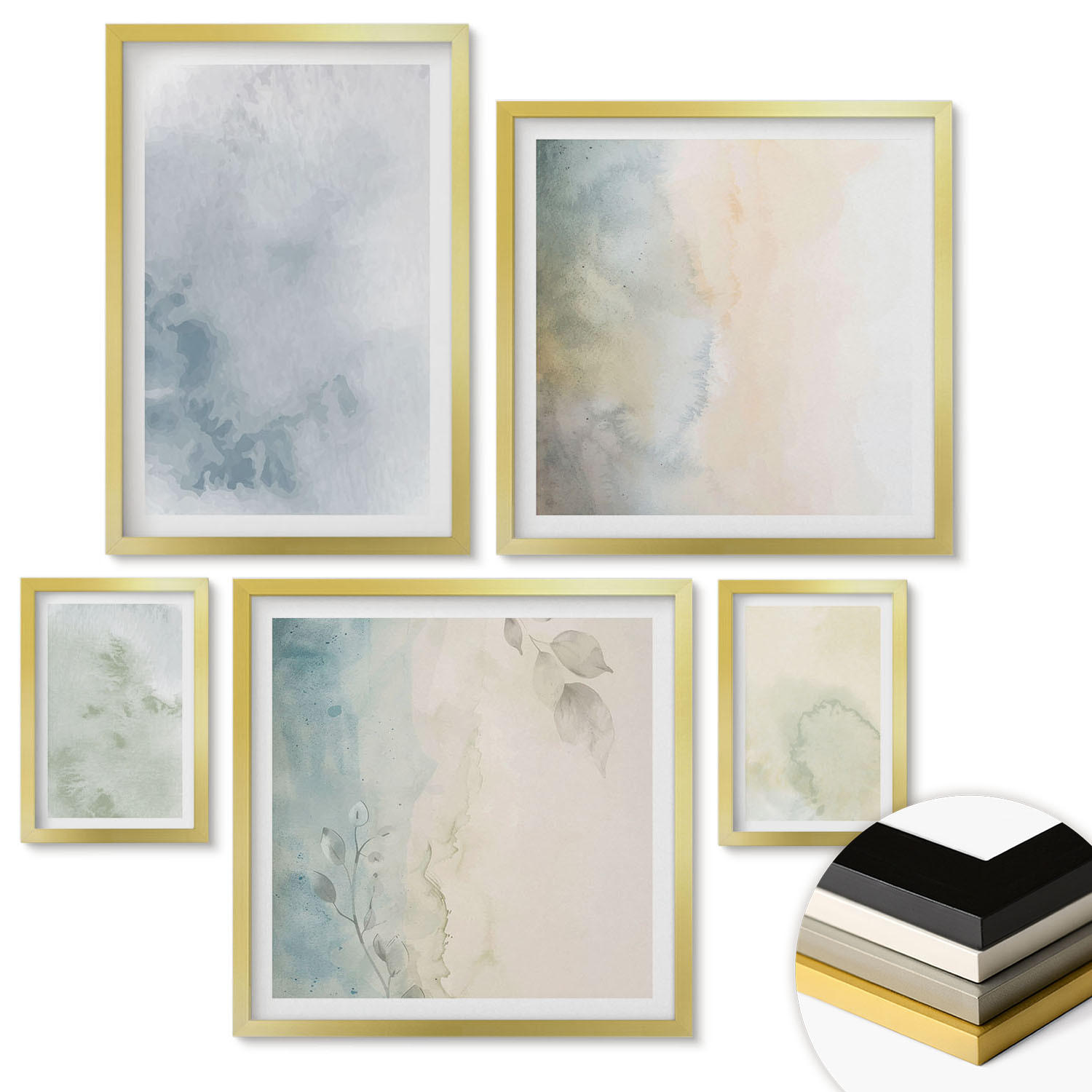 ArtPrintCave Wandbilder Gold 40x60 cm