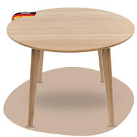 ESSTISCH rund Holz EGGI 115 cm Eichenholz Massiv Braun - Braun, Holz (115/115/76cm) - DELUKE