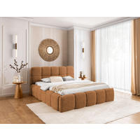 POLSTERBETT SOFIA Bettkasten Lattenrost 160x200 Fuchsrot - Cognac, Holz (160/200cm) - Furnistar