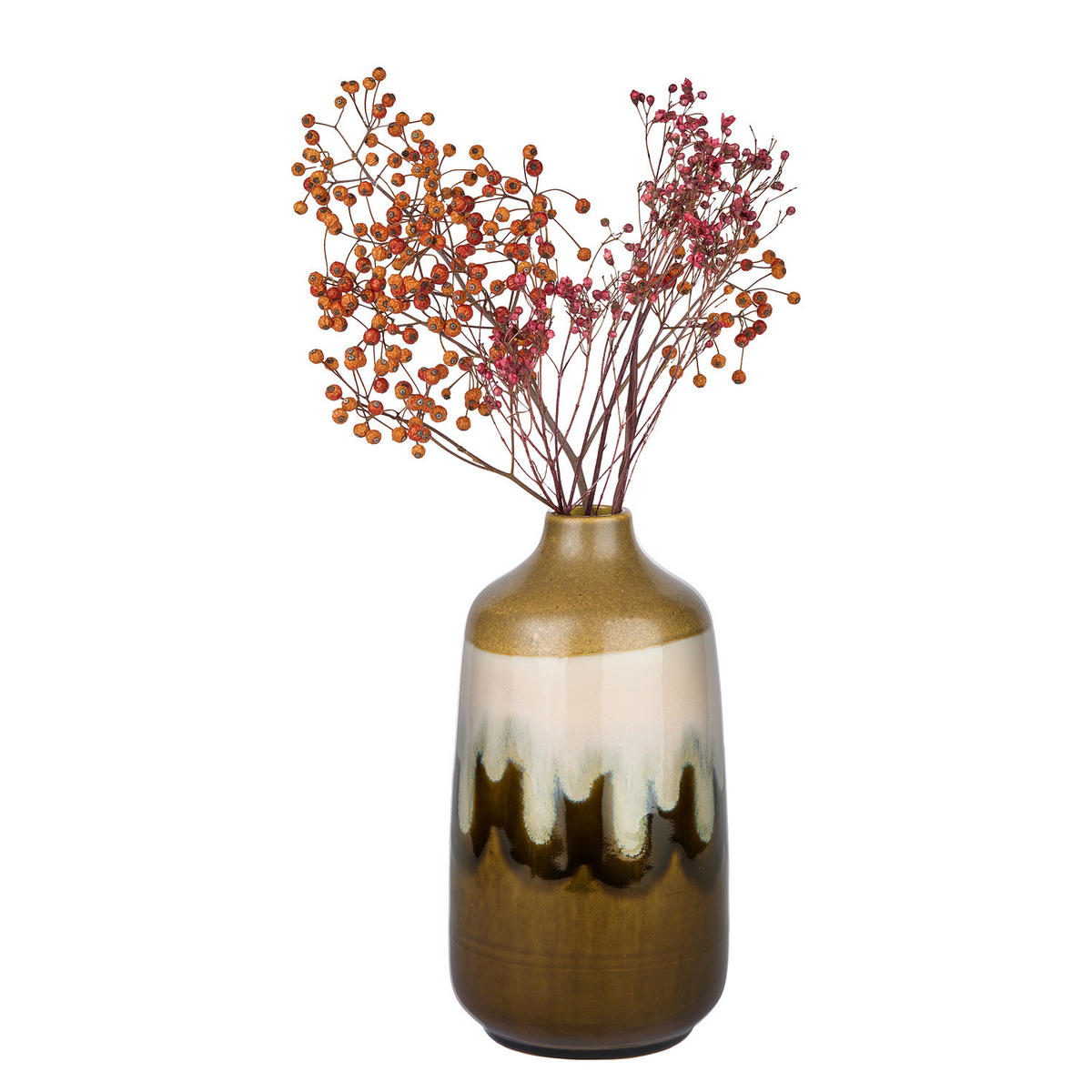 VASE Seventies - Olivgrün, Keramik (25cm) - Butlers