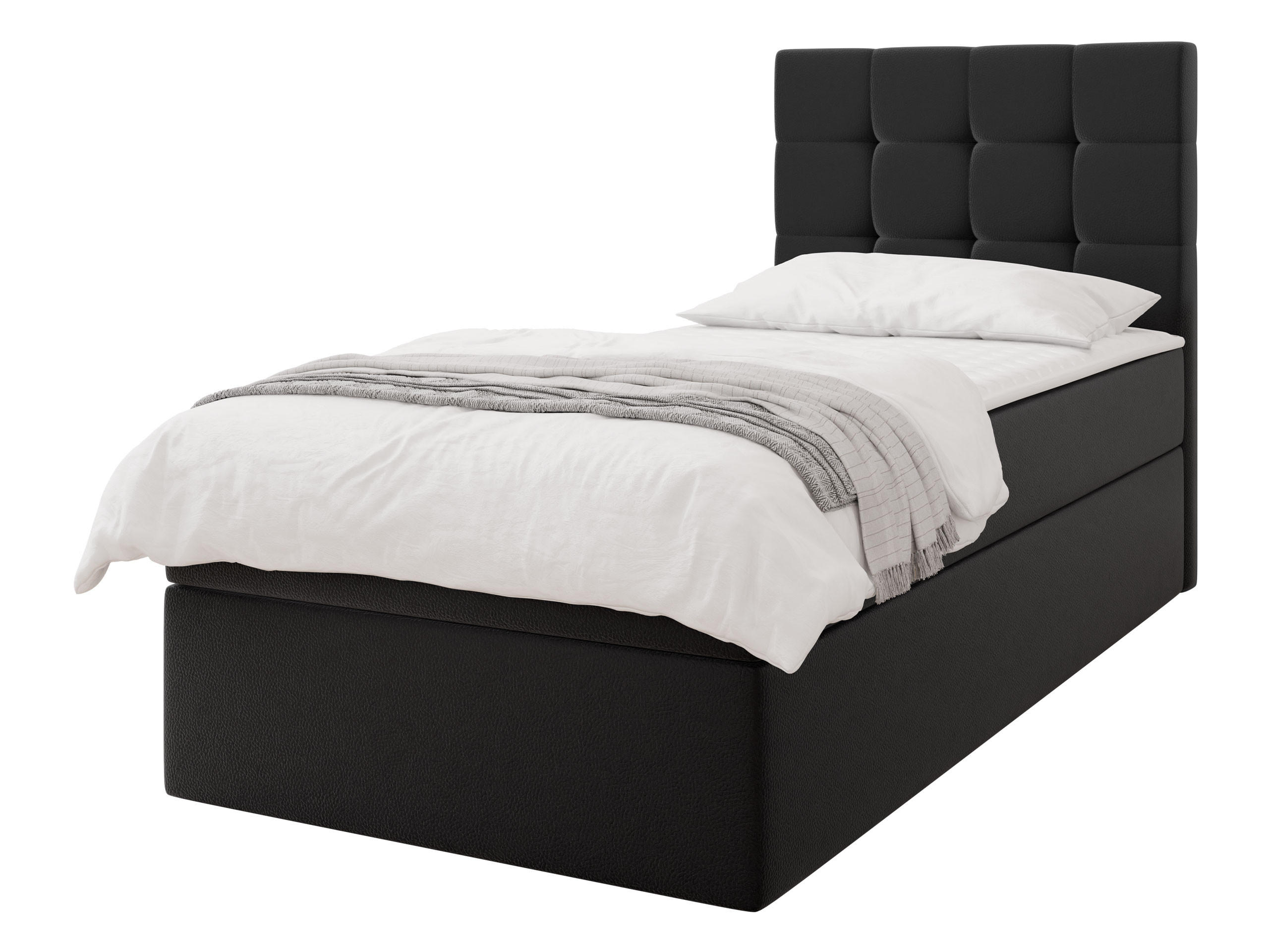 BOXBETT Luanda Single - Schwarz, Holz/Kunststoff (90/200cm) - MIRJAN24