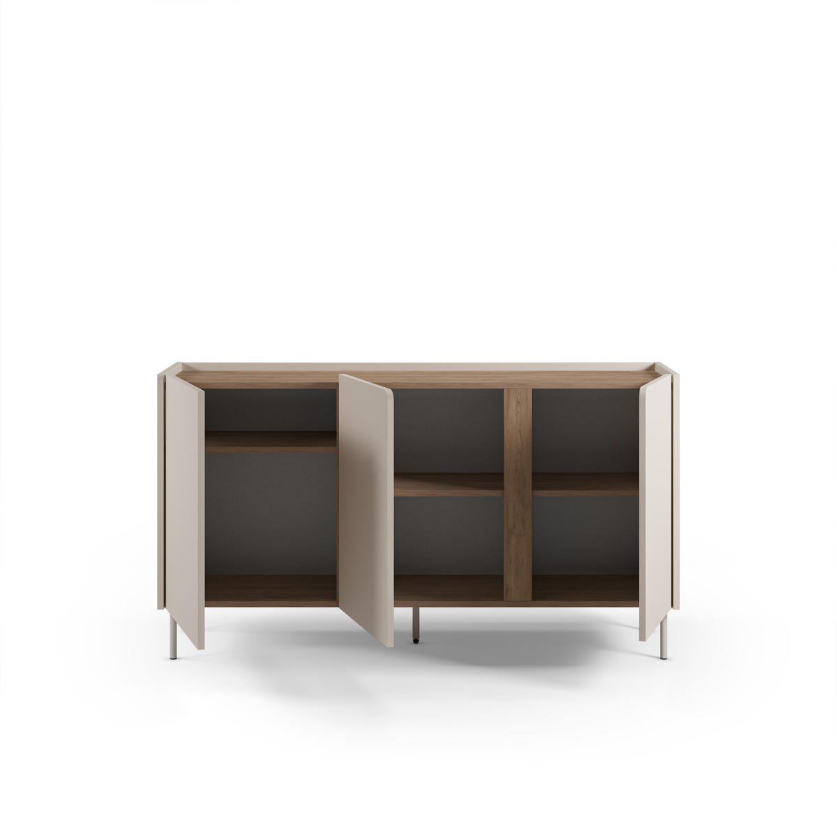 KOMMODE Lucile Beige 150/40.5/82.5 cm - Beige, Holz (40.5/82.5/150cm) - Drawer