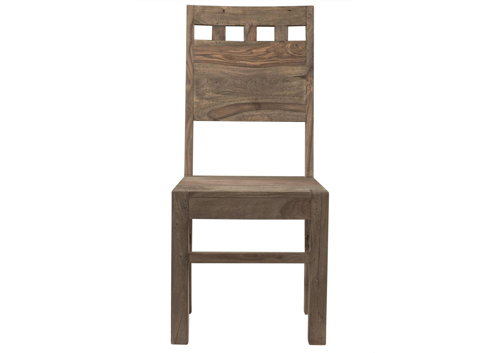 STUHL Massivholz 45 x 45 x 100 cm grau NATURE GREY #120 - Grau, Holz (45/100/45cm) - Massivmoebel24