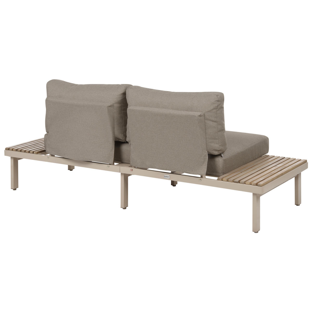 GARTENSOFA 2-Sitzer Akazienholz Beige Fivizzano - Hellbraun/Beige, Holz (195/78/73cm) - Beliani