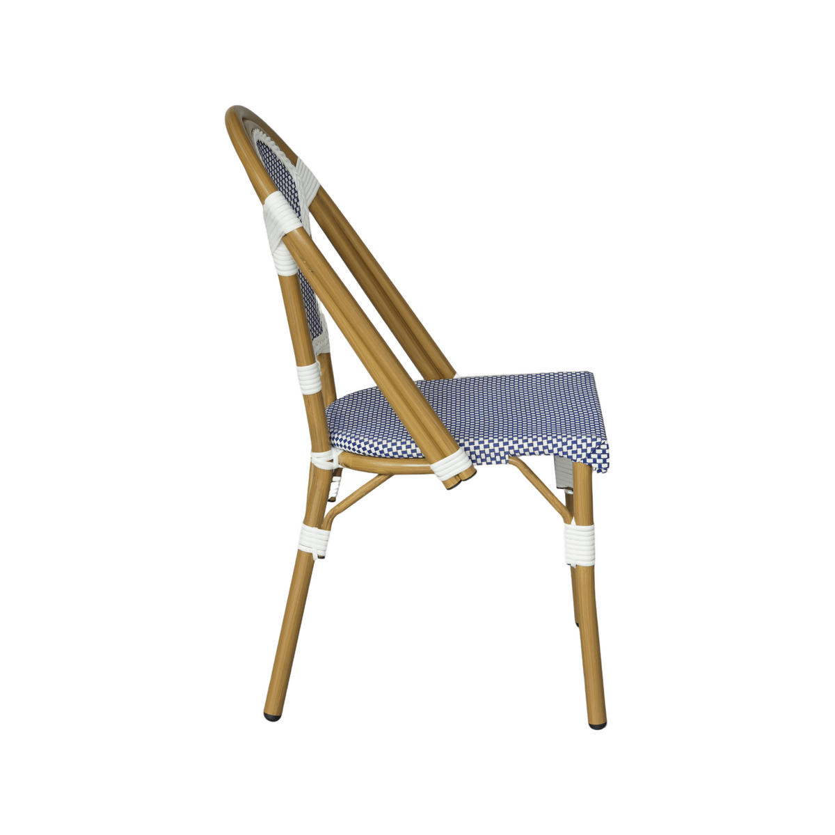 GARTENSTÜHLE Blau Weiß 45/57/85 cm 2er-Set - Blau, Metall (46/85/57cm) - Mobili Rebecca