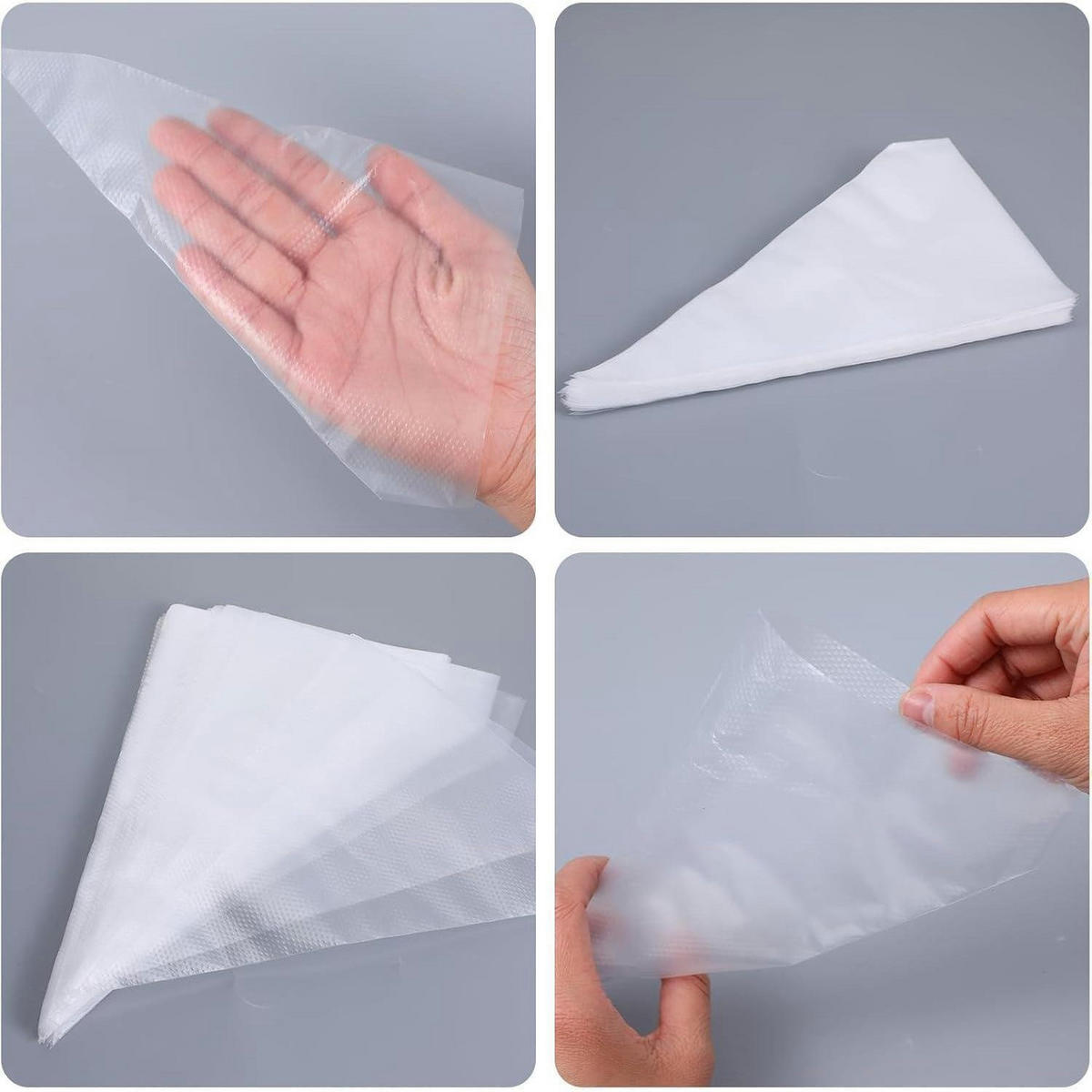 SPRITZBEUTEL 200 Stück Set Transparent 21,5cm - Transparent, Kunststoff (22/1.8/30cm)